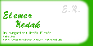 elemer medak business card